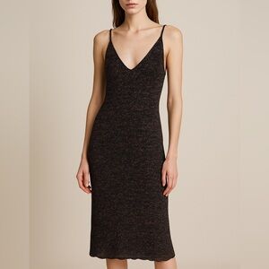 Moda International Multicolor Metallic Knit Dress Size S Evening Dinner Date